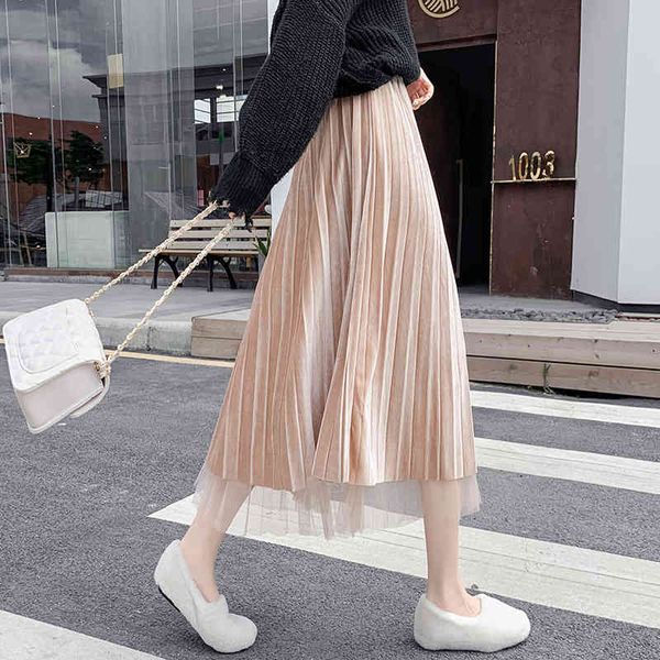 jxmyy two-sided gold velvet mesh skirt women's autumn and winter mid-length gauze skirt pleated skirt 210412, Black
jxmyy two-sided gold velvet mesh skirt women's autumn and winter mid-length gauze skirt pleated skirt 210412, Black