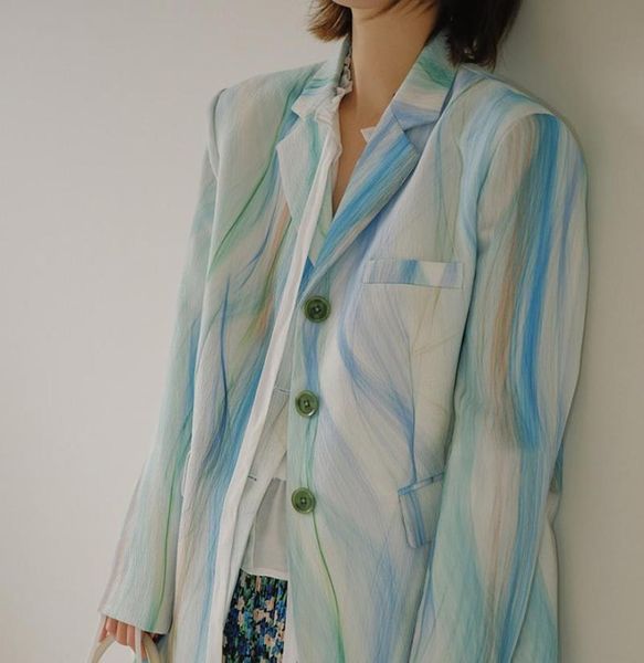 women's suits & blazers 2021 printed colorful blazer elegant ladies fashion abstract oil painting suit jackets, White;black
women's suits & blazers 2021 printed colorful blazer elegant ladies fashion abstract oil painting suit jackets, White;black