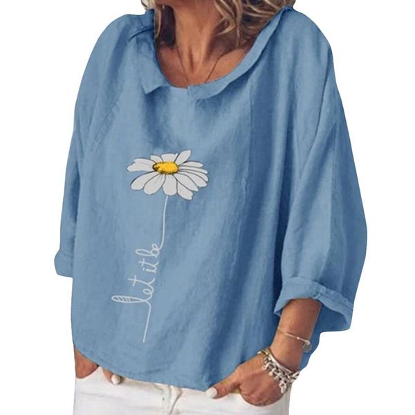 linen cotton women dasiy printed lapel collar loose blouse autumn casual ladies clothes female outside shirts women's blouses &, White
linen cotton women dasiy printed lapel collar loose blouse autumn casual ladies clothes female outside shirts women's blouses &, White