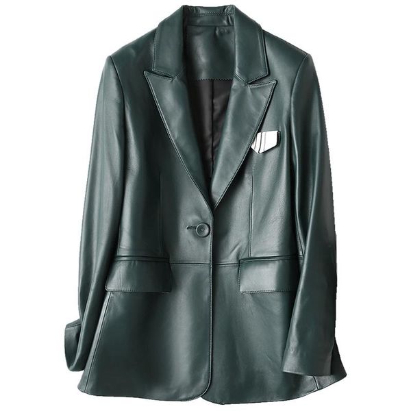 women's leather & faux real genuine jacket women clothes 2021 vintage korean elegant green suit sheepskin coat veste femme tlr0713 zt28, Black
women's leather & faux real genuine jacket women clothes 2021 vintage korean elegant green suit sheepskin coat veste femme tlr0713 zt28, Black
