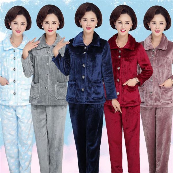 winter warm flannel pajamas womens sleepwears set pyjamas sets thick coral velvet long sleeve home cloth sleepwear pijama, Black;red
winter warm flannel pajamas womens sleepwears set pyjamas sets thick coral velvet long sleeve home cloth sleepwear pijama, Black;red