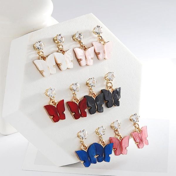 stud fashion women sweet colorful zircon acrylic butterfly earrings party jewelry gifts, Golden;silver
stud fashion women sweet colorful zircon acrylic butterfly earrings party jewelry gifts, Golden;silver