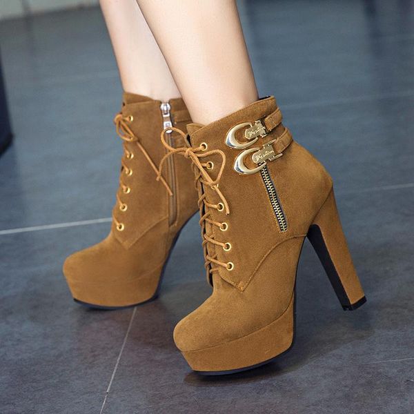 boots short women shoes fashion heeled lace up ankle buckle platform artificial leather lady large size 34- 48, Black
boots short women shoes fashion heeled lace up ankle buckle platform artificial leather lady large size 34- 48, Black
