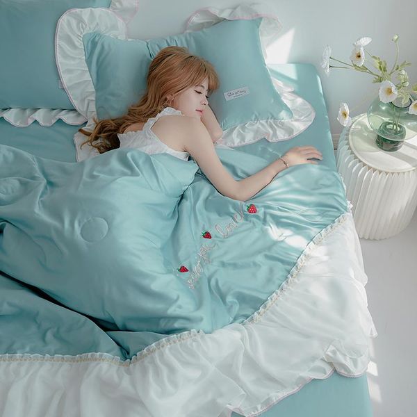 bedding sets summer princess wind tiansi quilt ice silk air conditioner four-piece machine washable lace flower thin
bedding sets summer princess wind tiansi quilt ice silk air conditioner four-piece machine washable lace flower thin