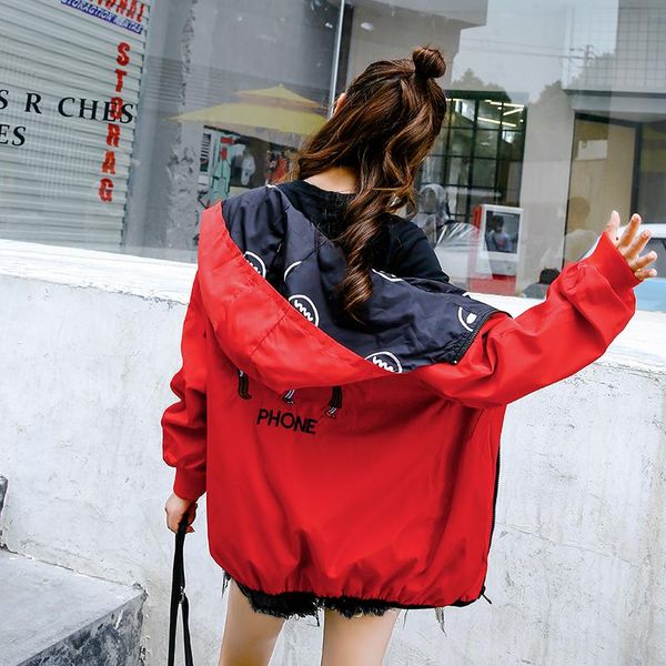 women's jackets double-faced jacket female spring autumn coats 2021 korean loose bf short hooded baseball uniform clothes for women v87, Black;brown
women's jackets double-faced jacket female spring autumn coats 2021 korean loose bf short hooded baseball uniform clothes for women v87, Black;brown