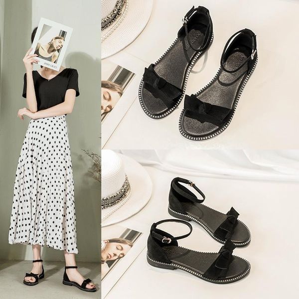 sandals women's flat shoes wild fairy summer soft bottom comfortable low-heeled roman for women 2021, Black
sandals women's flat shoes wild fairy summer soft bottom comfortable low-heeled roman for women 2021, Black