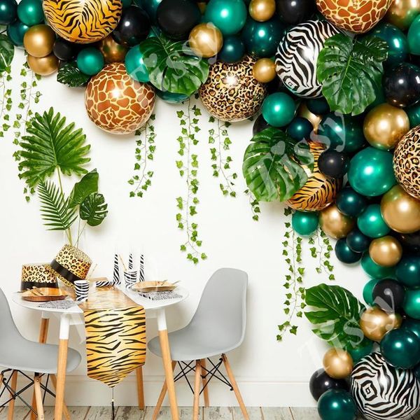 1set leopard print balloons palm leaves for wild jungle safari animal party decoration baby shower kids birthday supplies
1set leopard print balloons palm leaves for wild jungle safari animal party decoration baby shower kids birthday supplies