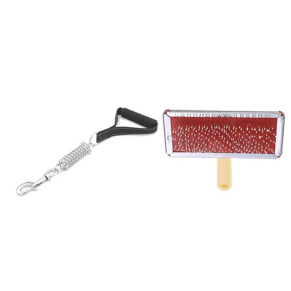 dog collars & leashes pet shedding grooming anti-static hair fur brush needle comb with traffic handle - short leash
dog collars & leashes pet shedding grooming anti-static hair fur brush needle comb with traffic handle - short leash