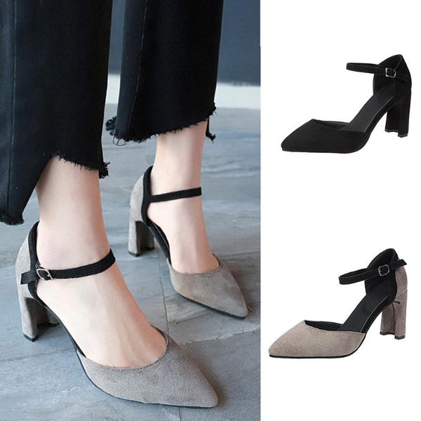 dress shoes women fashion casual buckle strap high heels pointed toe work sandals leisure british wind square heel for travel apr 25, Black
dress shoes women fashion casual buckle strap high heels pointed toe work sandals leisure british wind square heel for travel apr 25, Black
