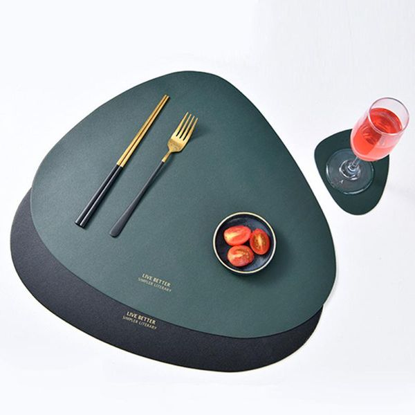 nordic tableware pad pu leather heat insulation mat non-slip waterproof placemat solid color simple table home mats & pads
nordic tableware pad pu leather heat insulation mat non-slip waterproof placemat solid color simple table home mats & pads