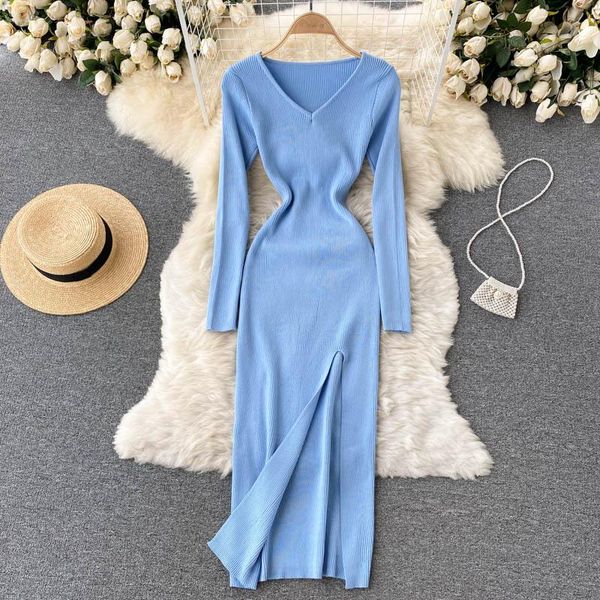 casual dresses winter women knitted sheath flat utban ladies slim v-neck long sleeves split mid-calf knitting pencil dress, Black;gray
casual dresses winter women knitted sheath flat utban ladies slim v-neck long sleeves split mid-calf knitting pencil dress, Black;gray