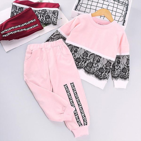 childrens clothing korean girl autumn clothes sets lace stitching long sleeved sweater trousers 2pcs suit for girls, White
childrens clothing korean girl autumn clothes sets lace stitching long sleeved sweater trousers 2pcs suit for girls, White