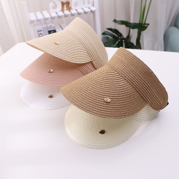 new style straw hat with elastic belt, Blue;gray