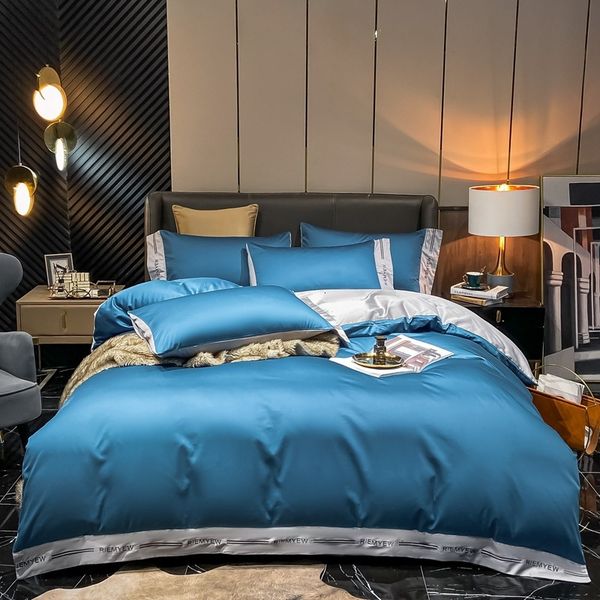 60 thread spring and summer long staple quilt cover sheet bedding solid color 4-piece set all cotton
60 thread spring and summer long staple quilt cover sheet bedding solid color 4-piece set all cotton