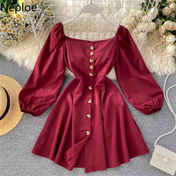 french retro high waist hip a line dress square collar puff long sleeve single breast vestido court style fall ropa 48482 210422, Black;gray
french retro high waist hip a line dress square collar puff long sleeve single breast vestido court style fall ropa 48482 210422, Black;gray