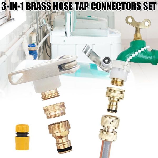 kitchen faucets universal 3-in-1 brass hose tap connectors set vintage faucet adapter washing machine quick connector _wk
kitchen faucets universal 3-in-1 brass hose tap connectors set vintage faucet adapter washing machine quick connector _wk