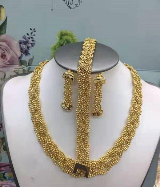 Earrings & Necklace Africa Nigeria Luxury Solid 24K Dubai Gold Jewelry Set Bracelet Earring For Ladies Wedding Christmas Year Gift, Silver
Earrings & Necklace Africa Nigeria Luxury Solid 24K Dubai Gold Jewelry Set Bracelet Earring For Ladies Wedding Christmas Year Gift, Silver