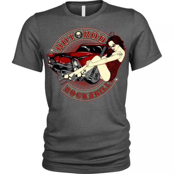 rod rockabilly t-shirt pinup guitar woman mens, White;black
rod rockabilly t-shirt pinup guitar woman mens, White;black
