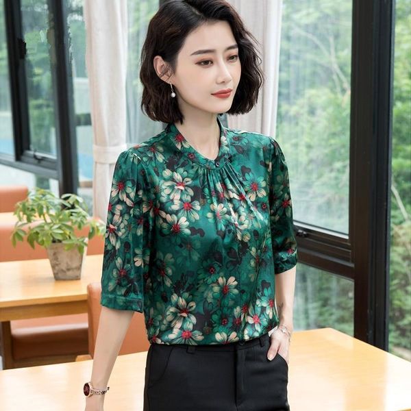 women's blouses & shirts loose short-sleeved fashion printed shirt female plus size round neck button decoration blouse pullover women, White
women's blouses & shirts loose short-sleeved fashion printed shirt female plus size round neck button decoration blouse pullover women, White