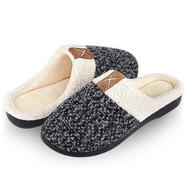slippers women men memory foam plush lined anti-skid rubber sole house shoes 2021 fashion warm winter home pantufa, Black
slippers women men memory foam plush lined anti-skid rubber sole house shoes 2021 fashion warm winter home pantufa, Black