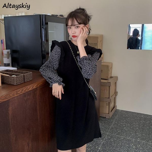 dress women autumn chic fake two piece design trendy ulzzang lady clothes daily retro stylish long sleeve femme dresses spring casual, Black;gray
dress women autumn chic fake two piece design trendy ulzzang lady clothes daily retro stylish long sleeve femme dresses spring casual, Black;gray