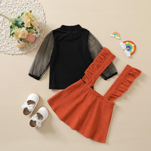 clothing sets 2pcs baby girls clothes outfits sheer long sleeves stitching t-shirt ruffled suspenders skirt bodysuit kids tracksuit 1-6y, White
clothing sets 2pcs baby girls clothes outfits sheer long sleeves stitching t-shirt ruffled suspenders skirt bodysuit kids tracksuit 1-6y, White