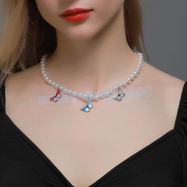ins wind cold temperament pearl necklace fantasy colorful bow short clavicle simple chain necklace lady fashion bow pendants necklaces, Silver
ins wind cold temperament pearl necklace fantasy colorful bow short clavicle simple chain necklace lady fashion bow pendants necklaces, Silver