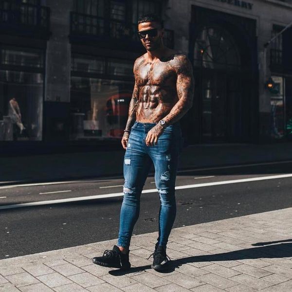 melody spray on jeans yoga pants men trousers dark blue skinny stretch for denim wash broken ripped sport outfits, White;red
melody spray on jeans yoga pants men trousers dark blue skinny stretch for denim wash broken ripped sport outfits, White;red