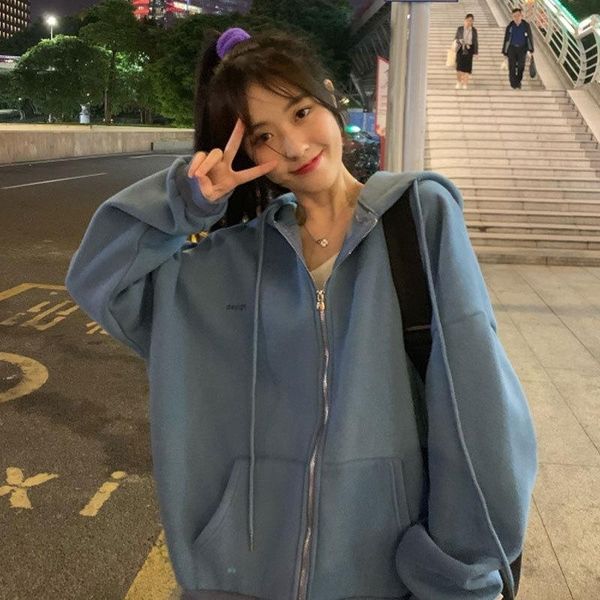 women's hoodies & sweatshirts zip up women korean style for girls vintage solid long sleeve oversized hooded sweatshirt jacket casual, Black
women's hoodies & sweatshirts zip up women korean style for girls vintage solid long sleeve oversized hooded sweatshirt jacket casual, Black