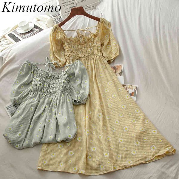 kimutomo floral print girls sweet dresses spring fresh style women square collar high waist short sleeve backless vestido 210521, Black;gray
kimutomo floral print girls sweet dresses spring fresh style women square collar high waist short sleeve backless vestido 210521, Black;gray