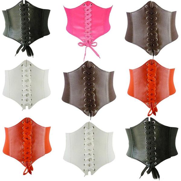 belts women elastic buckle wide waistband waist adjustable corset pu leather belt high vintage body shaping, Black;brown
belts women elastic buckle wide waistband waist adjustable corset pu leather belt high vintage body shaping, Black;brown