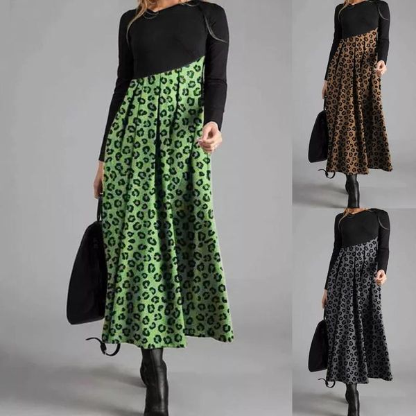 women fashion leopard long sleeve patchwork dress autumn and winter models vestidos ladies elegant casual dresses, Black;gray
women fashion leopard long sleeve patchwork dress autumn and winter models vestidos ladies elegant casual dresses, Black;gray