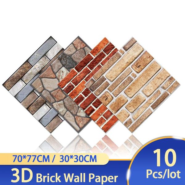 wallpapers 10pcs 3d wall paper diy brick stone pattern self-adhesive waterproof sticker kitchen backsplash bathroom tile stickers
wallpapers 10pcs 3d wall paper diy brick stone pattern self-adhesive waterproof sticker kitchen backsplash bathroom tile stickers