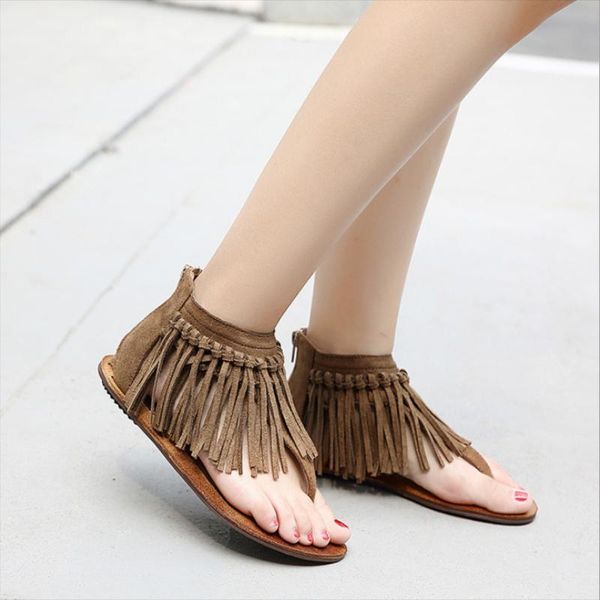 sandals 2021 summer ethnic style tassel back flip zipper retro casual trend all-match fashionable flat bottom women's, Black
sandals 2021 summer ethnic style tassel back flip zipper retro casual trend all-match fashionable flat bottom women's, Black