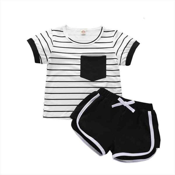 1 6y summer causal kids boys clothes sets striped short sleeve pocket t shirts shorts, White
1 6y summer causal kids boys clothes sets striped short sleeve pocket t shirts shorts, White