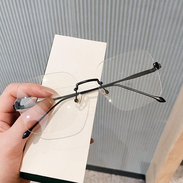 fashion sunglasses frames anti-blue light frameless cut-edge glasses metal frame protects eyes women man protect reading, Black
fashion sunglasses frames anti-blue light frameless cut-edge glasses metal frame protects eyes women man protect reading, Black