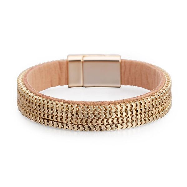 bangle exquisite charm women's bracelet wristband retro metal two-color chain magnetic buckle female fashion trend jewelry, Black
bangle exquisite charm women's bracelet wristband retro metal two-color chain magnetic buckle female fashion trend jewelry, Black