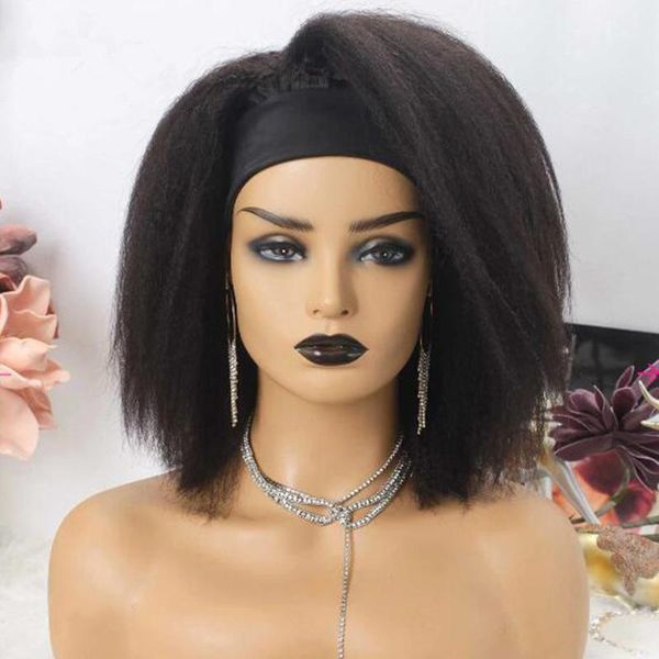 kinky straight headband wig human hair wigs with yaki remy peruvian full machine made for black women1, Black;brown
kinky straight headband wig human hair wigs with yaki remy peruvian full machine made for black women1, Black;brown