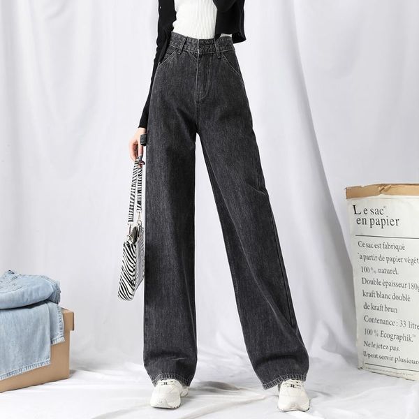 women's jeans women for fashion 2021 autumn straight loose bf chic high waist casual jean female denim wide leg cargo pants wj255, Blue
women's jeans women for fashion 2021 autumn straight loose bf chic high waist casual jean female denim wide leg cargo pants wj255, Blue