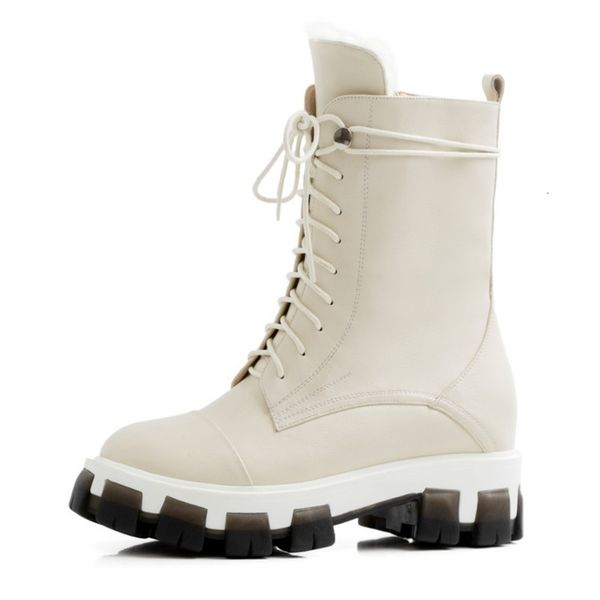 asumer more winter women's snowboots of wool genuine leather shoes round toe lace up to boots, Black
asumer more winter women's snowboots of wool genuine leather shoes round toe lace up to boots, Black