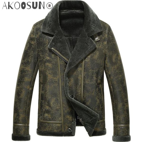 men's leather & faux akoosun genuine jacket natural wool fur coat men motorcycle sheepskin thick warm winter lm-170152 kj821, Black
men's leather & faux akoosun genuine jacket natural wool fur coat men motorcycle sheepskin thick warm winter lm-170152 kj821, Black