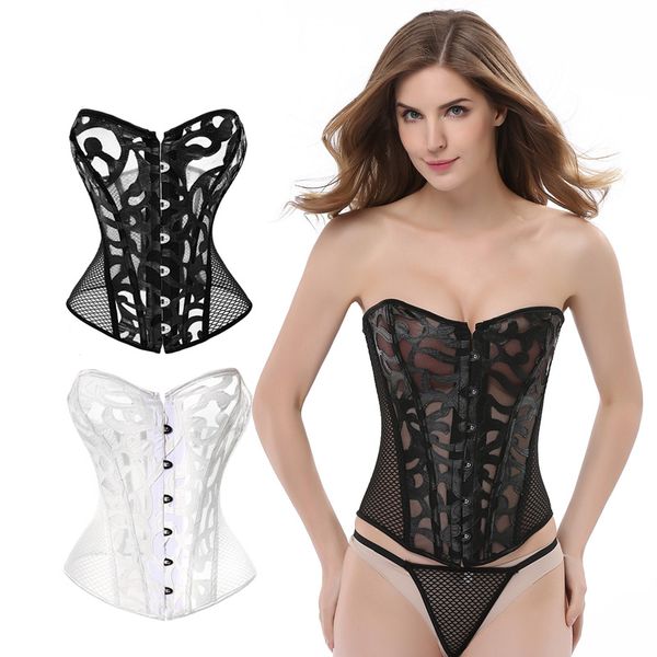 white black slimming waist corset breathable hollow out lace up women's corsets & bustiers bridal lingerie transparent mesh overbust bo
white black slimming waist corset breathable hollow out lace up women's corsets & bustiers bridal lingerie transparent mesh overbust bo