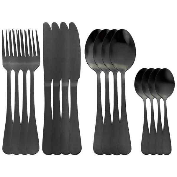 flatware sets dinnerware black set stainless steel tableware knife fork spoon cutlery party matte silverware kitchen 16pcs
flatware sets dinnerware black set stainless steel tableware knife fork spoon cutlery party matte silverware kitchen 16pcs