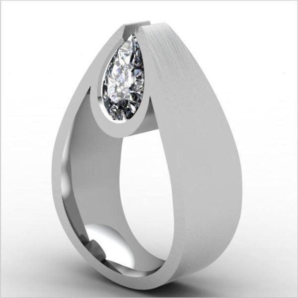 wedding rings vintage classic silver water drop zircon engagement ring anniversary party valentine's day gifts jewelry for women, Slivery;golden
wedding rings vintage classic silver water drop zircon engagement ring anniversary party valentine's day gifts jewelry for women, Slivery;golden
