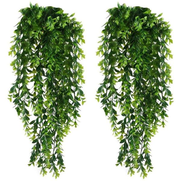 2pcs artificial plant vines wall hanging simulation rattan leaves branches green ivy leaf diy garden home decoration decorative flowers & wr
2pcs artificial plant vines wall hanging simulation rattan leaves branches green ivy leaf diy garden home decoration decorative flowers & wr