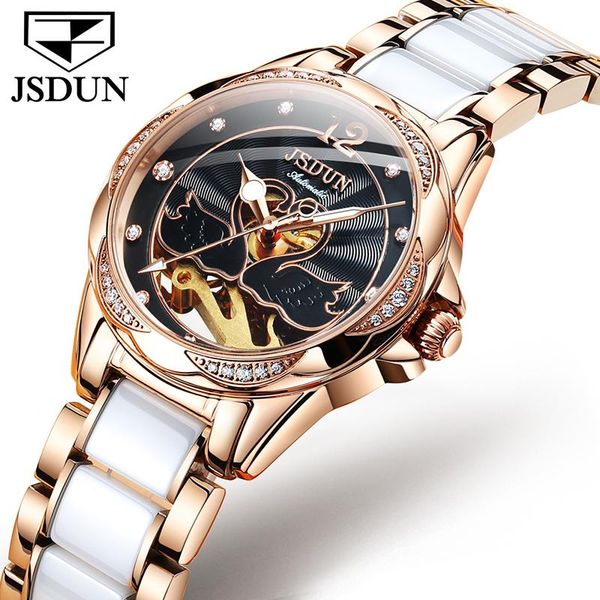 wristwatches jsdun 2021 explosion-proof ceramic strap ladies waterproof mechanical watch hollow fashion ladie automatic watches, Slivery;brown
wristwatches jsdun 2021 explosion-proof ceramic strap ladies waterproof mechanical watch hollow fashion ladie automatic watches, Slivery;brown