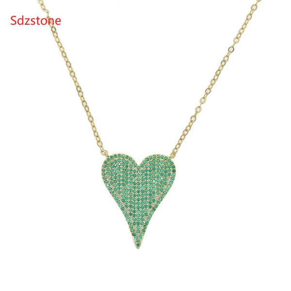 chains sdzstone 2021 zircon red green blue heart necklace for women gold color chain necklaces full cz fashion jewelry bijoux femme, Silver
chains sdzstone 2021 zircon red green blue heart necklace for women gold color chain necklaces full cz fashion jewelry bijoux femme, Silver