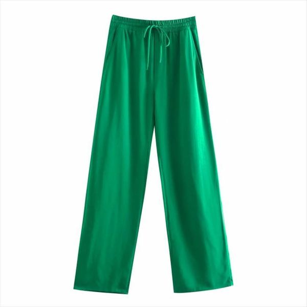 summer elastic waisted green womens pant straight casual loose trousers p2081, Black;white
summer elastic waisted green womens pant straight casual loose trousers p2081, Black;white