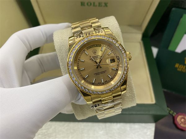 with original box luxury fashion watches 8k yellow gold diamond dial & bezel 18038 automatic mens men's watch, Slivery;brown
with original box luxury fashion watches 8k yellow gold diamond dial & bezel 18038 automatic mens men's watch, Slivery;brown