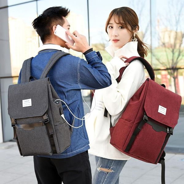 backpack waterproof fabric student buckle schoolbag male female with usb charging interface headphone
backpack waterproof fabric student buckle schoolbag male female with usb charging interface headphone